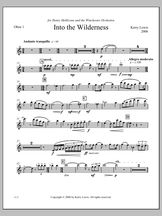Into the Wilderness - Oboe