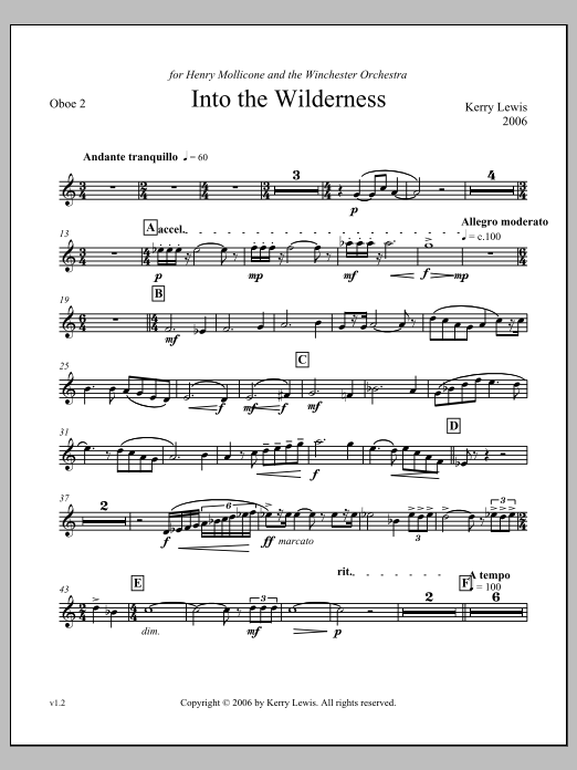 Into the Wilderness - Oboe