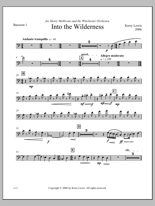 Into the Wilderness - Bassoon