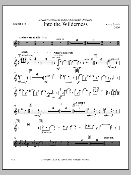 Into the Wilderness - Trumpet
