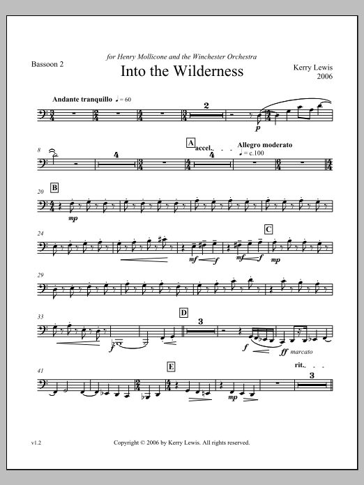 Into the Wilderness - Bassoon