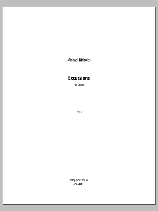 Excursions: Piano Solo