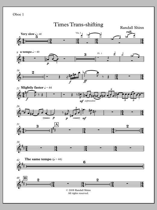 Times Trans-shifting - Oboe