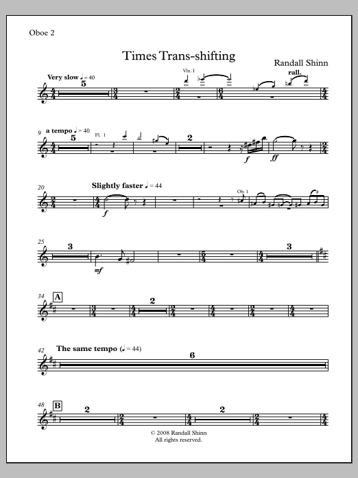 Times Trans-shifting - Oboe