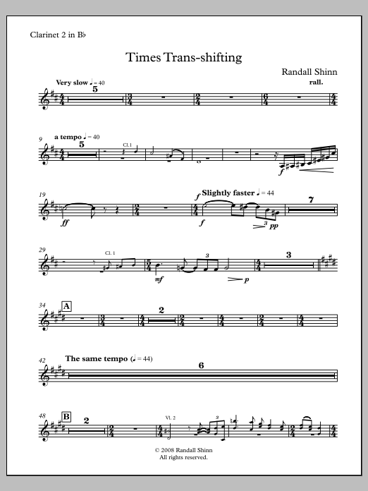 Times Trans-shifting - Clarinet