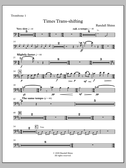 Times Trans-shifting - Trombone