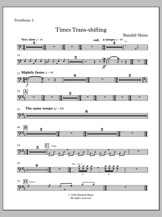 Times Trans-shifting - Trombone