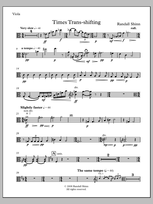 Times Trans-shifting - Viola