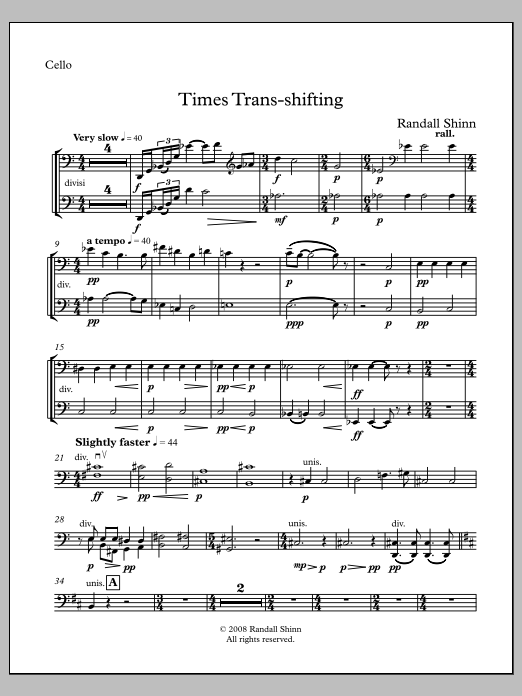 Times Trans-shifting - Violoncello