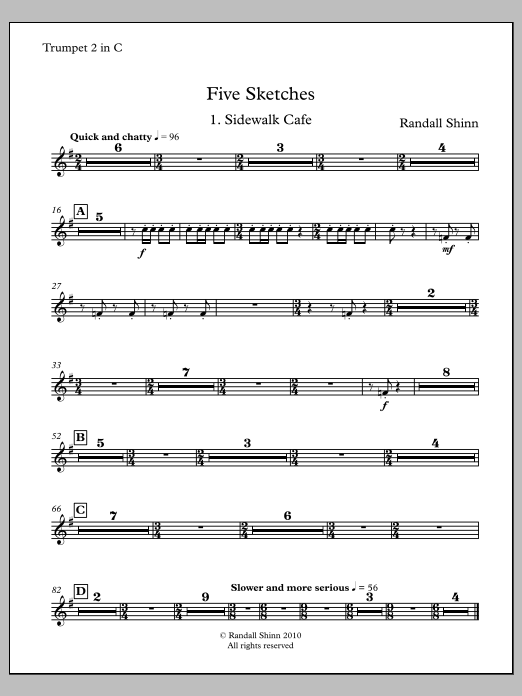 Five Sketches for orchestra - Trumpet