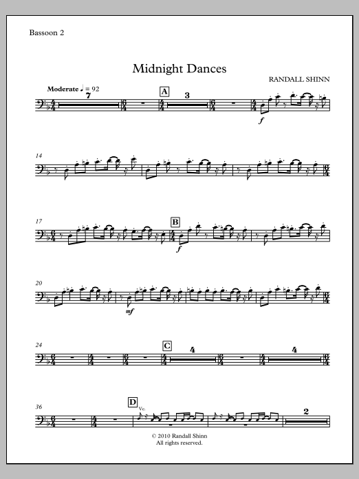 Midnight Dances for orchestra - Bassoon