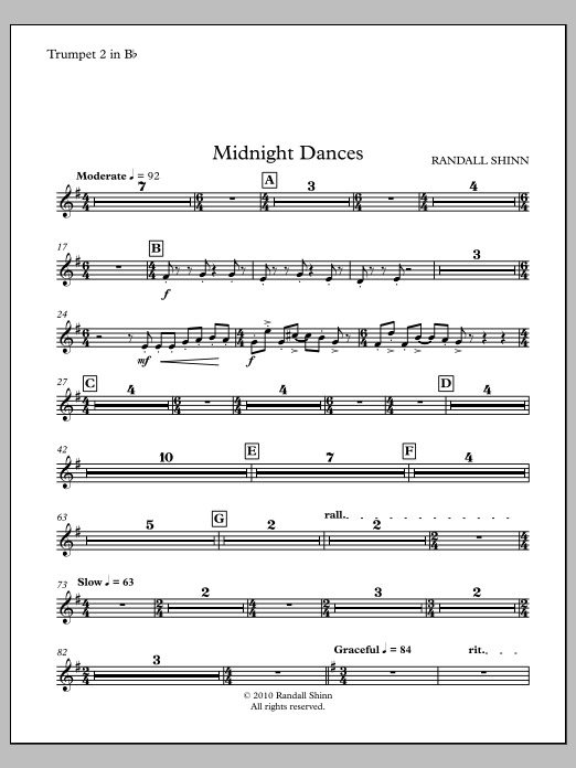 Midnight Dances for orchestra - Trumpet