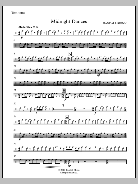 Midnight Dances for orchestra - Percussion