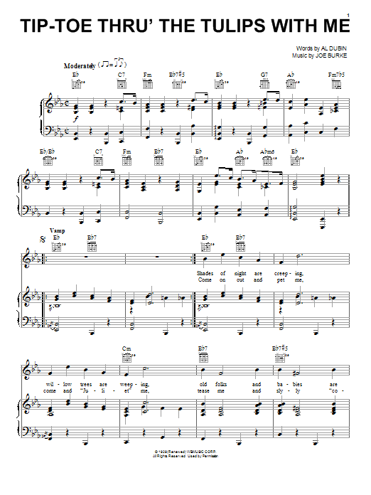 Tip-Toe Thru' The Tulips With Me Digital Sheet Music