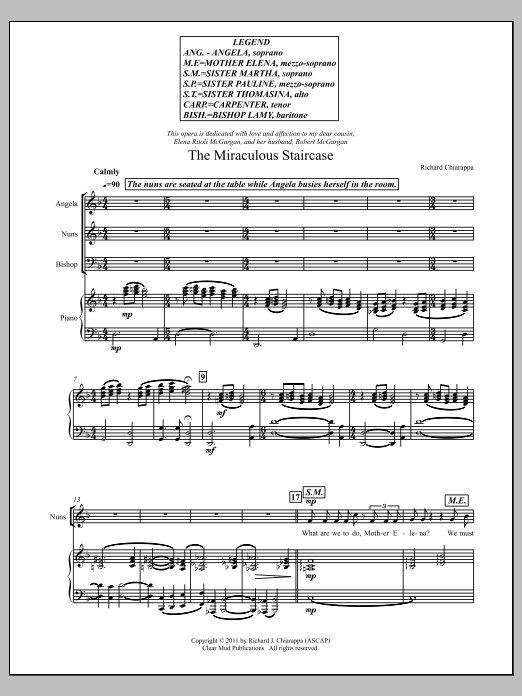 The Miraculous Staircase - an opera in one act - Full Score