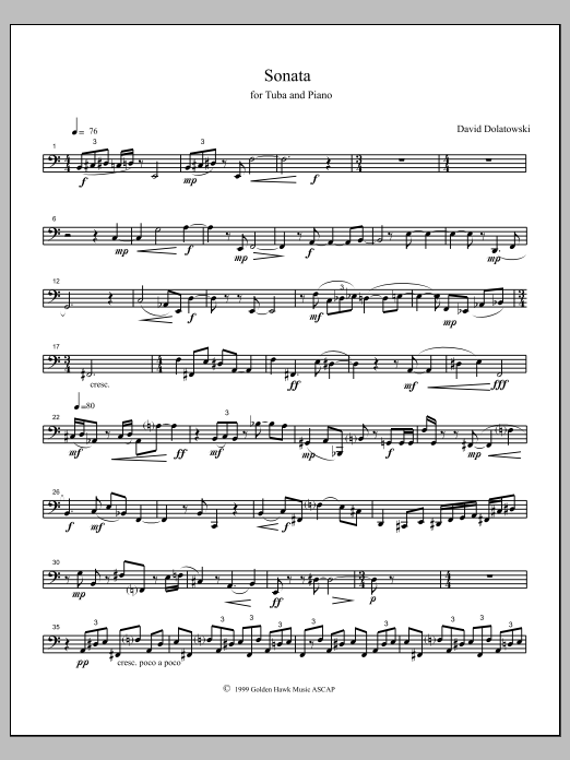 Sonata for Tuba and Piano - Tuba