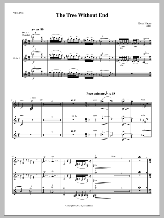 The Tree Without End - Violin