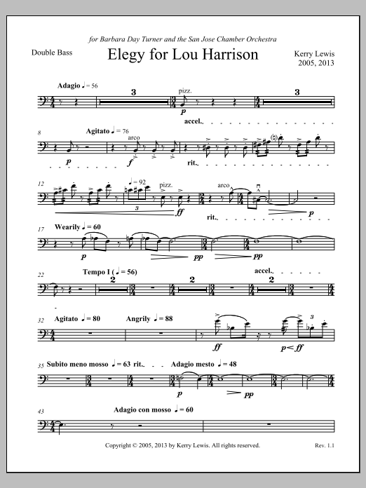 Elegy for Lou Harrison - Contrabass