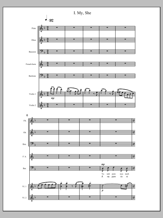 Life Is Beautiful, for a baritone and a small ensemble