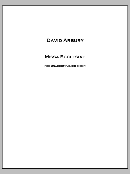 Missa Ecclesiae: Choral Octavo