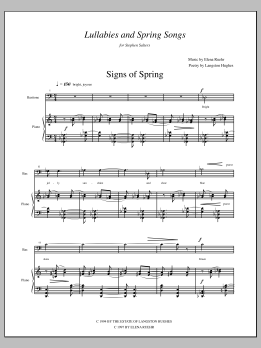 Lullabies and Spring Songs