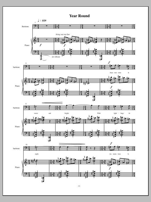 Lullabies and Spring Songs - Full Score