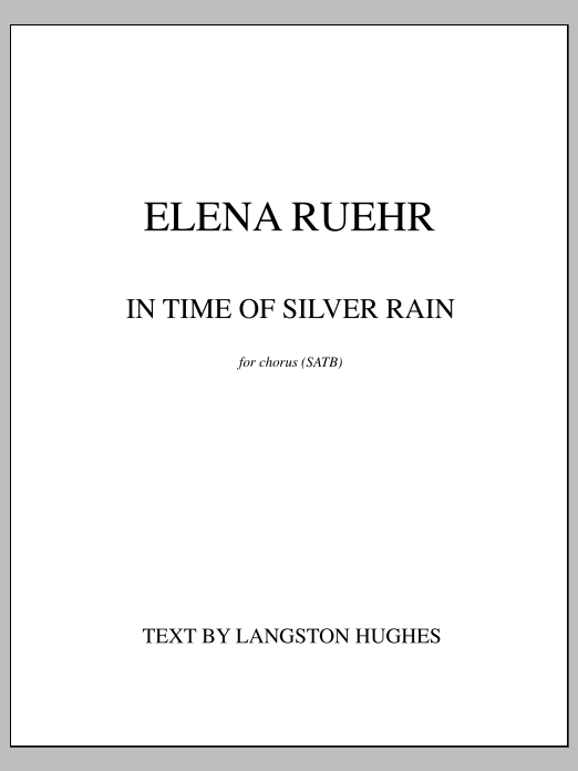In Time of Silver Rain: Choral Octavo