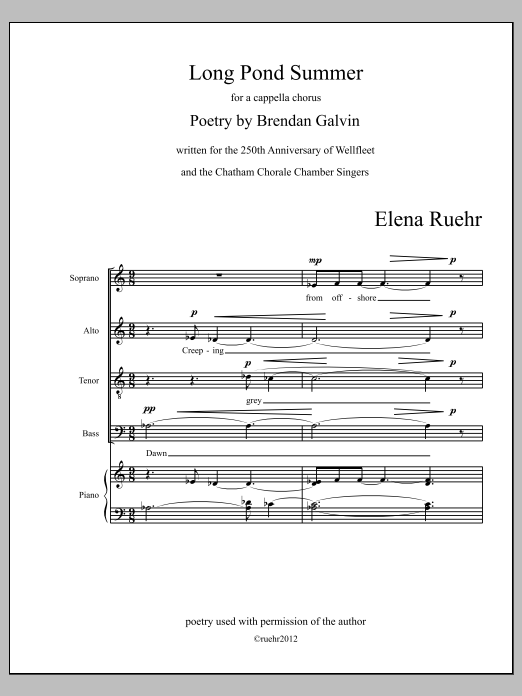 Long Pond Summer: Choral Octavo