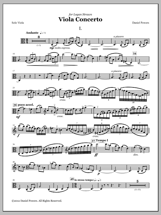 Viola Concerto - Full Score