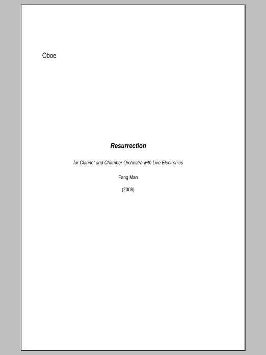 Resurrection - Oboe