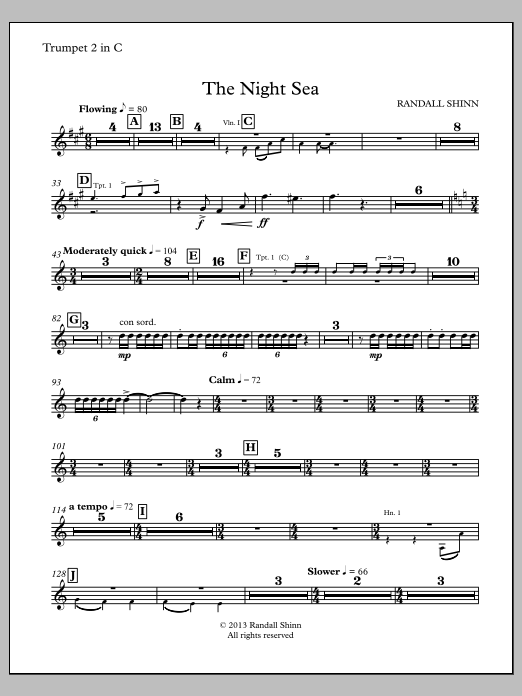 The Night Sea for orchestra - Trumpet