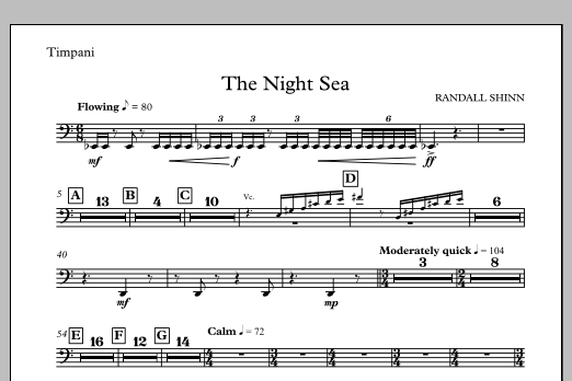 The Night Sea for orchestra - Timpani