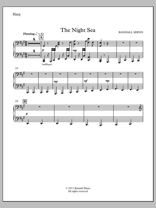 The Night Sea for orchestra - Harp