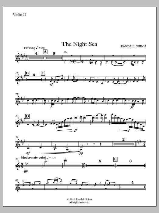 The Night Sea for orchestra - Violin