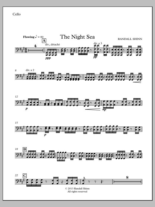 The Night Sea for orchestra - Violoncello