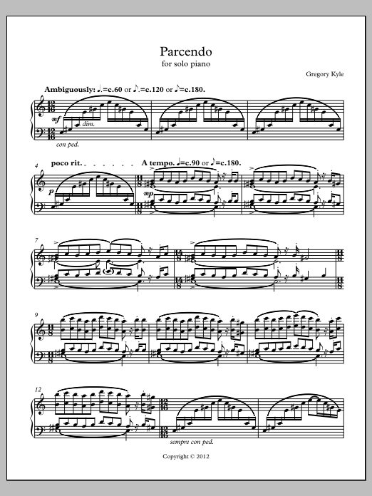 Parcendo: Piano Solo