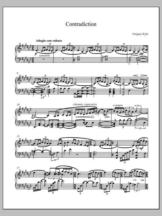 Contradiction: Piano Solo