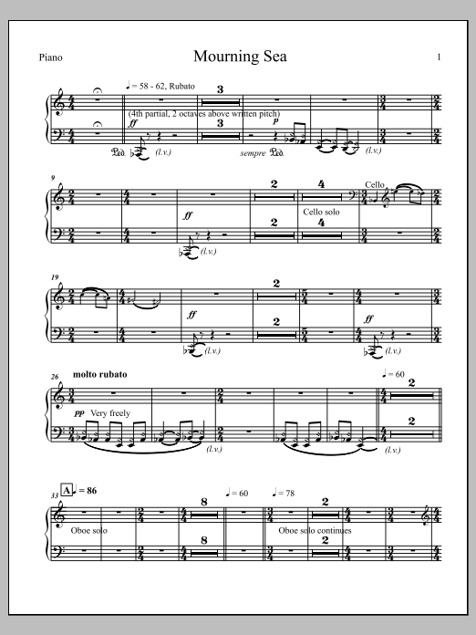 Mourning Sea - Full Score