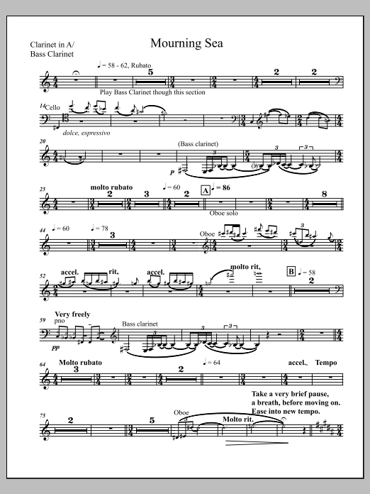 Mourning Sea - Clarinet