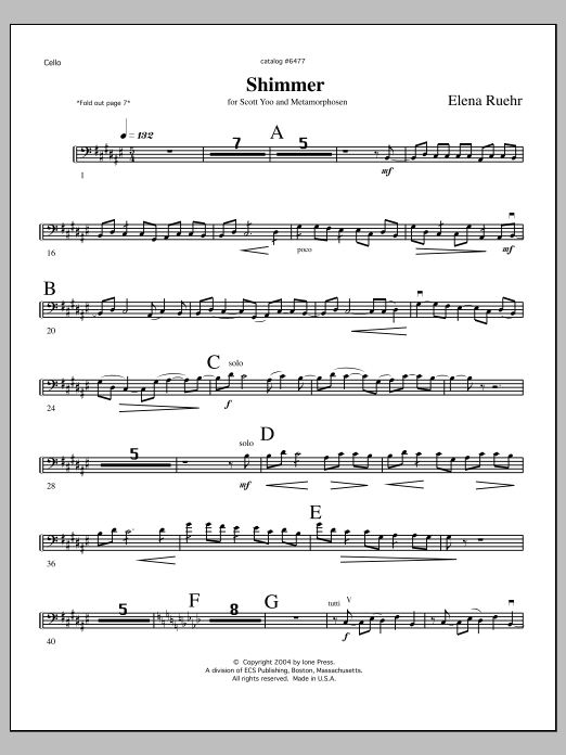 Shimmer - Violoncello