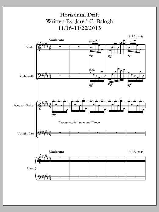 Horizontal Drift: Jazz Ensemble Conductor Score & Parts