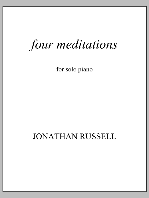 Four Meditations: Piano Solo