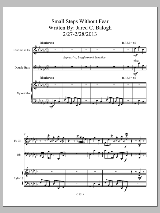 Small Steps Without Fear: Jazz Ensemble Conductor Score & Parts