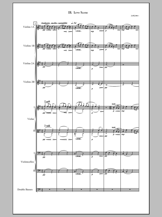 Romeo and Juliet, Symhonic Suite for Strings - Full Score