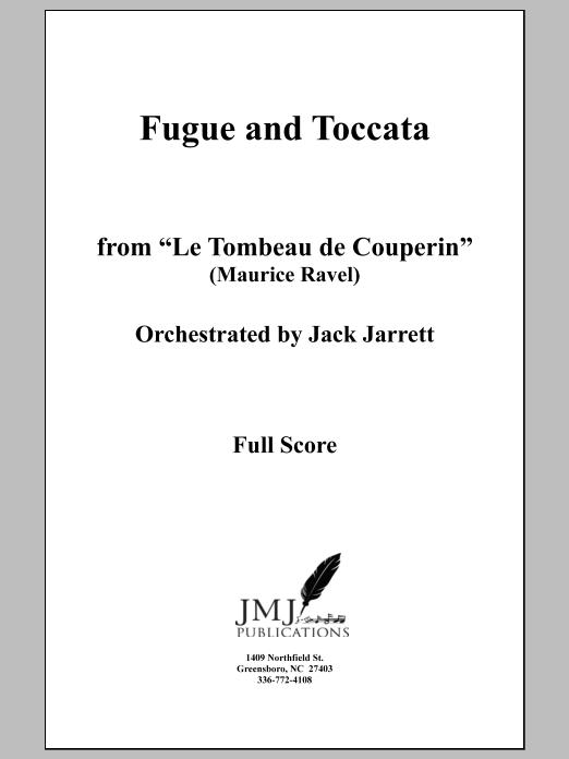 Fugue and Toccata, from "Le Tombeau de Couperin" (Ravel): String Orchestra Conductor Score & Parts