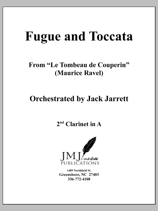 Fugue and Toccata, from "Le Tombeau de Couperin" (Ravel) - Clarinet