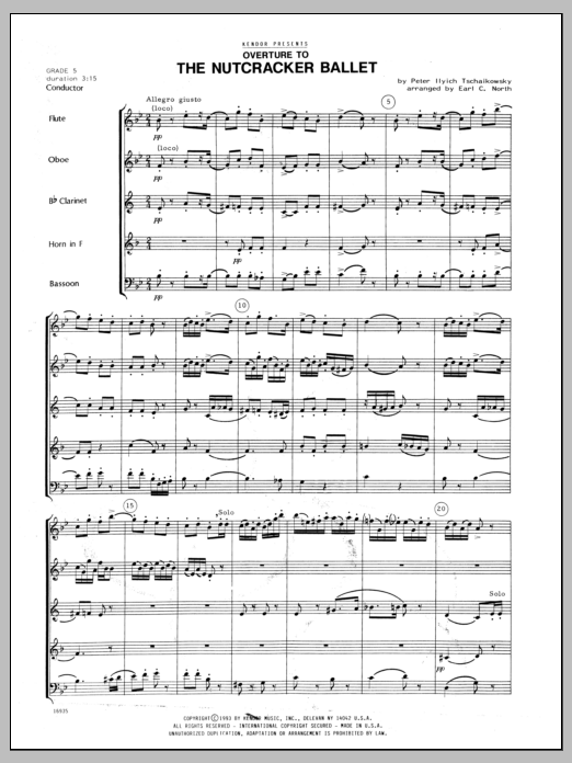 Overture To The Nutcracker Ballet Full Score Sheet Music Direct