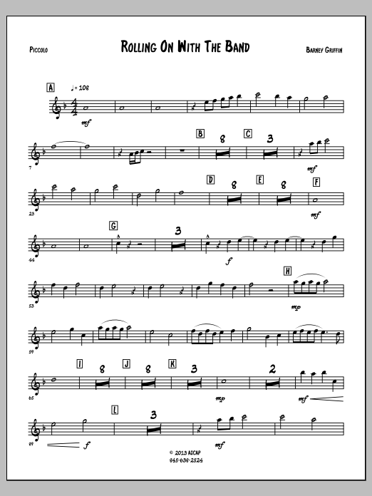 Rolling On With The Band - Piccolo