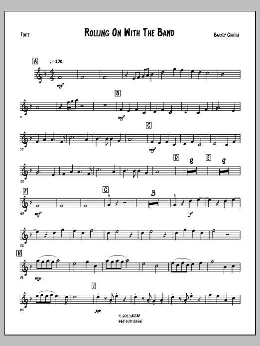 Rolling On With The Band - Flute