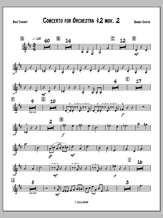 Rolling On With The Band - Bass Clarinet